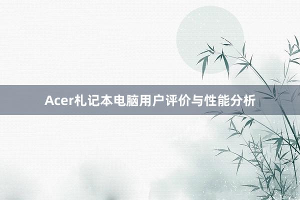 Acer札记本电脑用户评价与性能分析